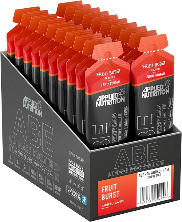 ABE - All Black Everything Gel, Fruit Burst - 20 x 60g - Applied Nutrition