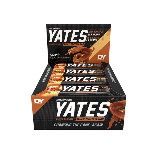 Yates Protein Bar, Salted Caramel - 12 x 60g - Dorian Yates
