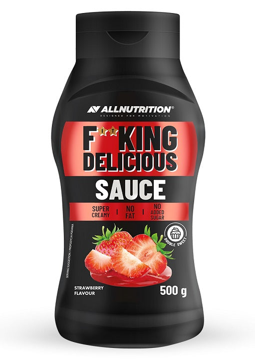 Fitking Delicious Sauce, Strawberry - 500 grams - Allnutrition