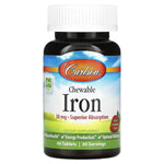 Chewable Iron, 30mg Strawberry - 60 tablets - Carlson Labs