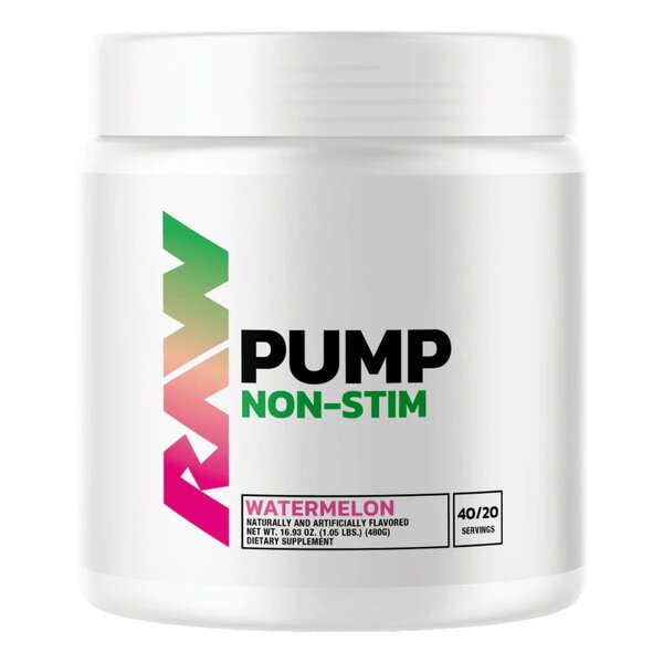 Pump Non-Stim, Watermelon - 480 grams - Raw Nutrition