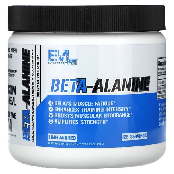 Beta-Alanine, Unflavored - 200 grams - EVLution Nutrition