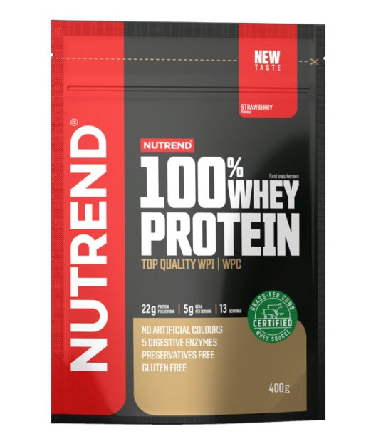 100% Whey Protein, Strawberry - 400 grams - Nutrend