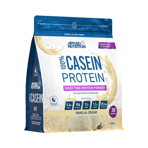 100% Casein Protein, Vanilla Cream - 900 grams - Applied Nutrition