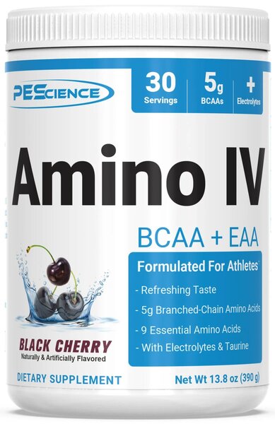 Amino IV, Black Cherry - 390 grams - PEScience