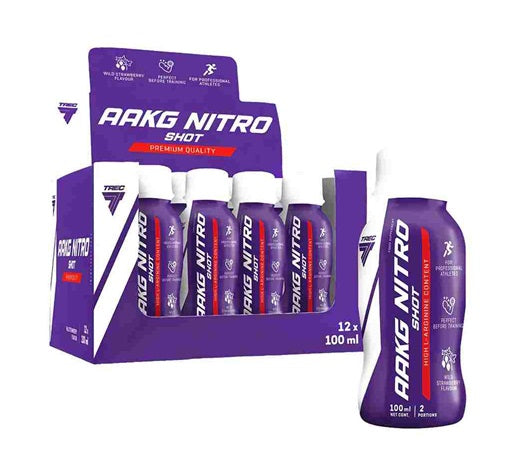 AAKG Nitro Shot, Wild Strawberry - 12 x 100ml. - Trec Nutrition