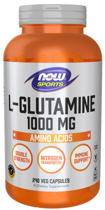 L-Glutamine, 1000mg - 240 vcaps - NOW Foods