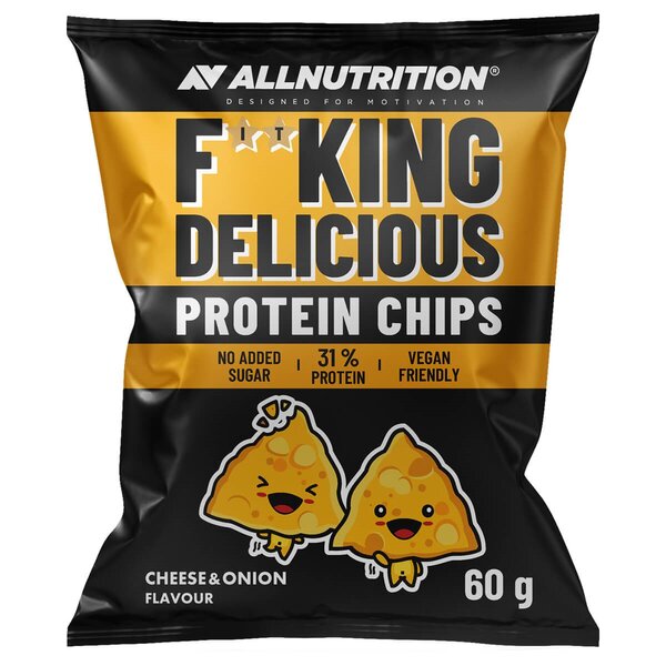 Fitking Delicious Protein Chips, Cheese and Onion - 60 grams - Allnutrition