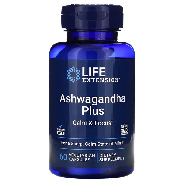 Ashwagandha Plus Calm & Focus - 60 vcaps - Life Extension