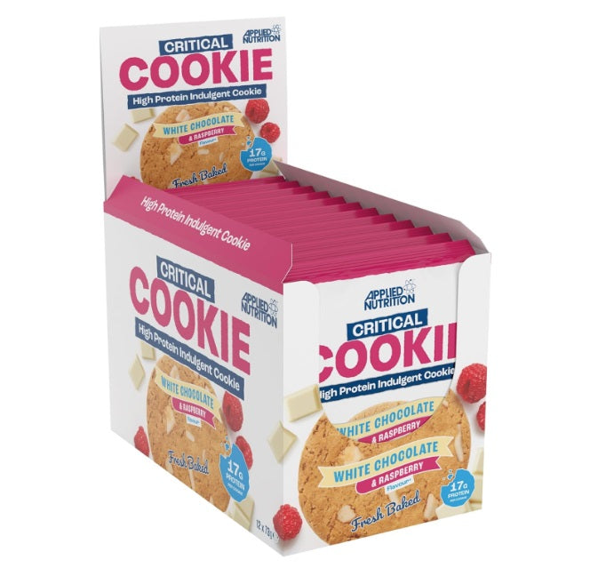 Critical Cookie, White Chocolate & Raspberry - 12 x 73g - Applied Nutrition