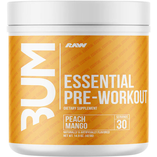 CBUM Essential Pre-Workout, Peach Mango - 423 grams - Raw Nutrition