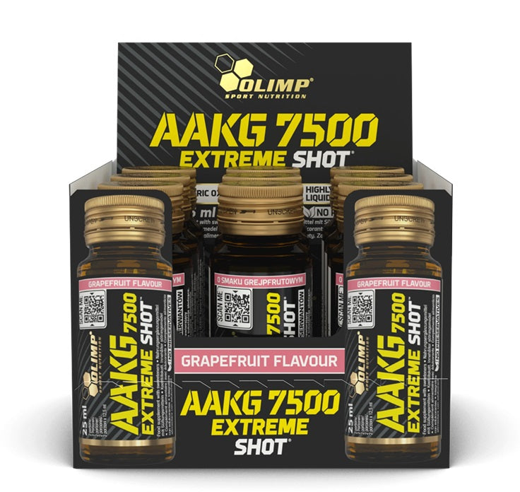 AAKG 7500 Extreme Shot, Grapefruit (EAN 5901330091049) - 9 x 25 ml. - Olimp Nutrition