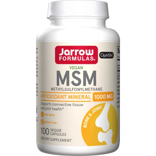 MSM (Methyl-Sulfonyl-Methane), 1000mg - 100 vcaps - Jarrow Formulas