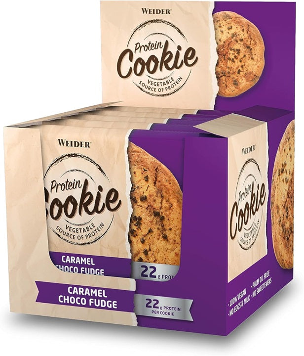 Protein Cookie, Caramel Choco Fudge - 12 x 90g - Weider