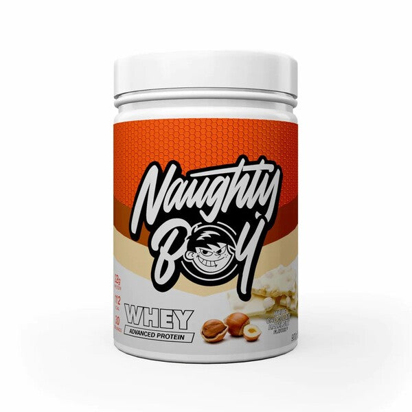 Advanced Whey, White Chocolate Hazelnut - 900 grams - Naughty Boy