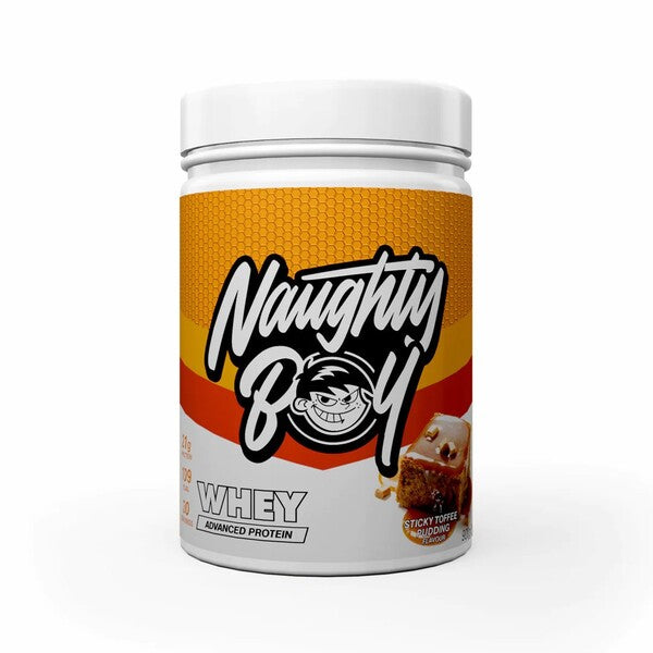Advanced Whey, Sticky Toffee Pudding - 900 grams - Naughty Boy