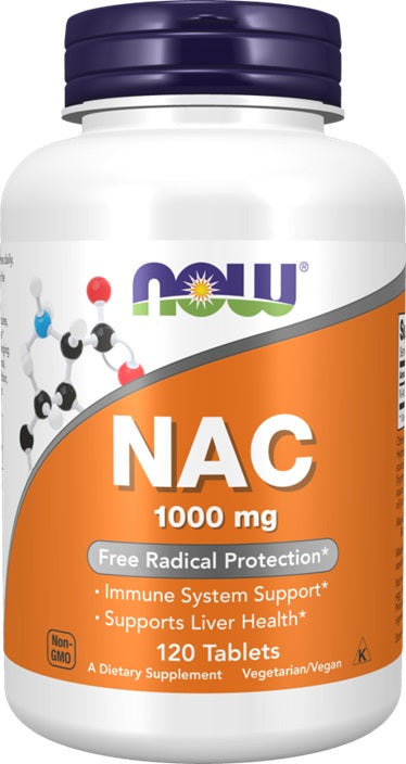 NAC, 1000mg - 120 tablets - NOW Foods