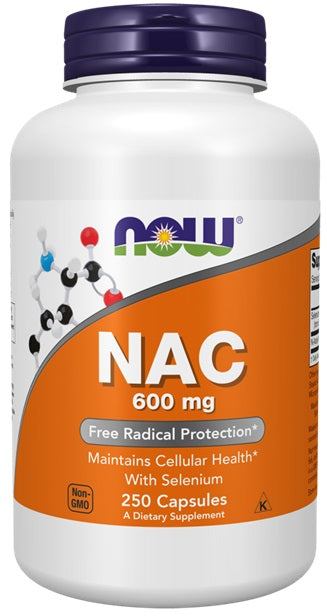NAC with Selenium, 600mg - 250 caps - NOW Foods