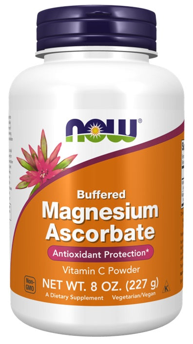 Magnesium Ascorbate, Buffered Powder - 227 grams - NOW Foods