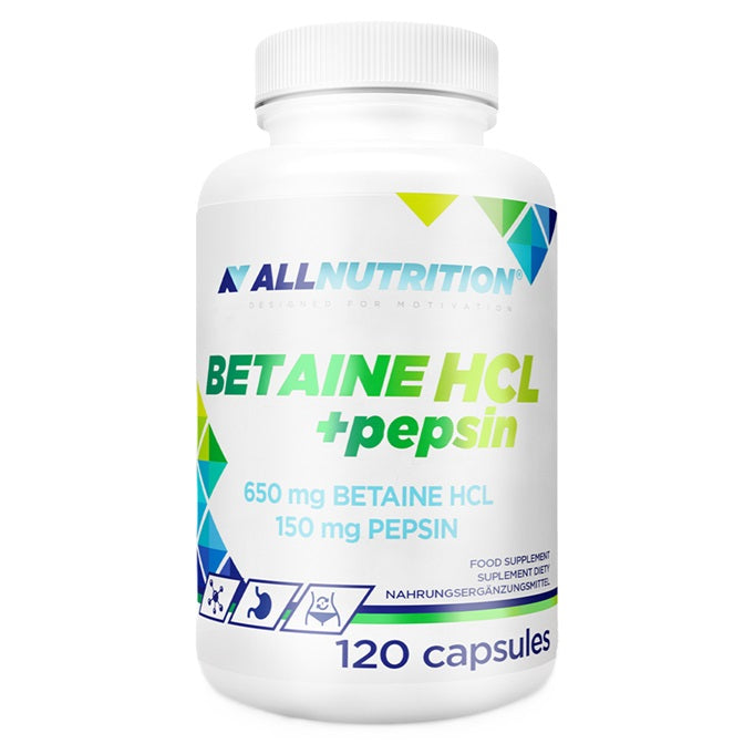 Betaine HCl + Pepsin - 120 caps - Allnutrition
