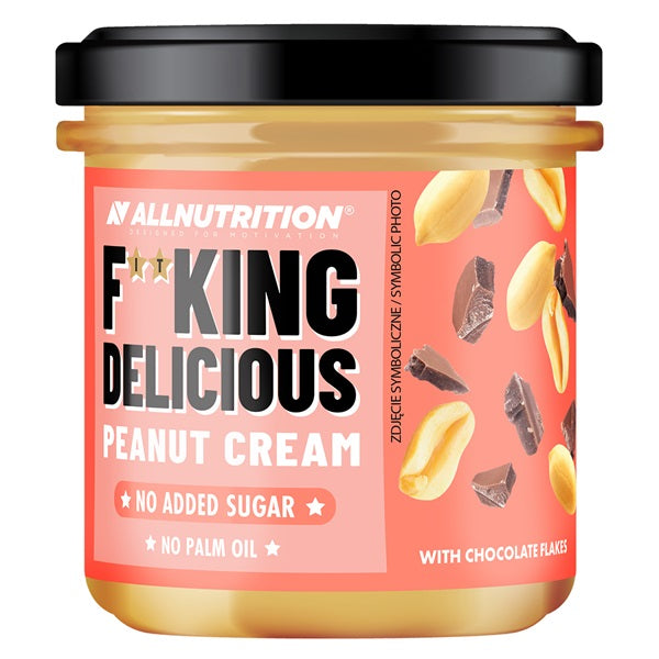 Fitking Delicious Peanut Cream, with Chocolate Flakes - 350 grams - Allnutrition