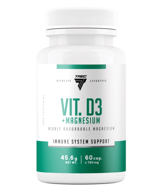 Vitamin D3 + Magnesium - 60 caps - Trec Nutrition