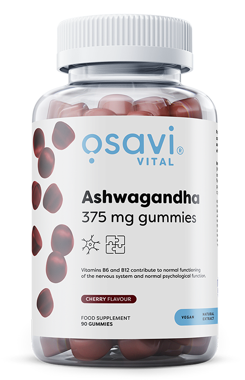 Ashwagandha 375mg Gummies, Cherry - 90 gummies - Osavi