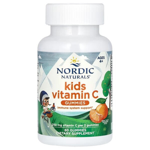 Kids Vitamin C Gummies, Tangy Tangerine - 60 gummies - Nordic Naturals
