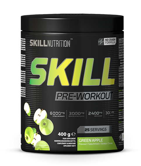 Skill Pre-Workout, Green Apple - 400-412 grams - Skill Nutrition