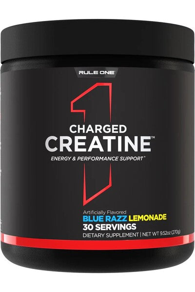 Charged Creatine, Blue Razz Lemonade - 270 grams - Rule One