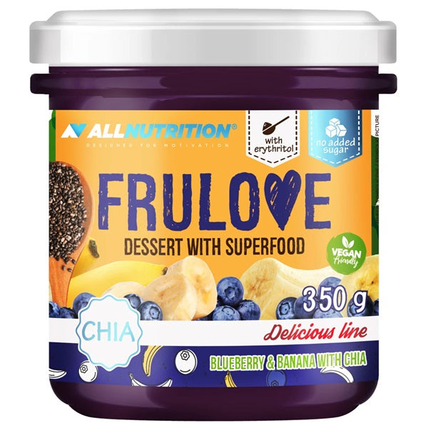 Frulove Dessert with Superfood, Blueberry & Banana with Chia - 350 grams - Allnutrition