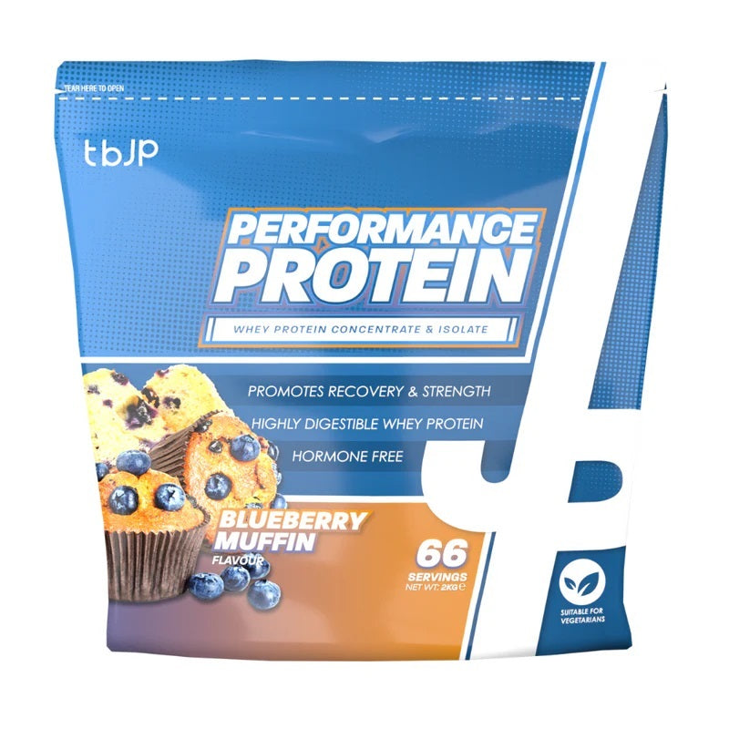 Performance Protein, Blueberry Muffin (EAN 749565517744) - 2000 grams - Trained by JP