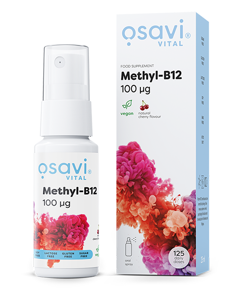 Methyl-B12 Oral Spray, 100mcg (Cherry) - 25 ml. - Osavi
