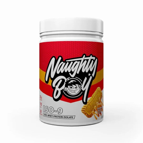 Iso-9, Caramel Biscuit - 900 grams - Naughty Boy
