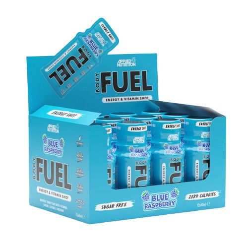 Bodyfuel Energy Shots, Blue Raspberry - 12 x 60 ml. - Applied Nutrition