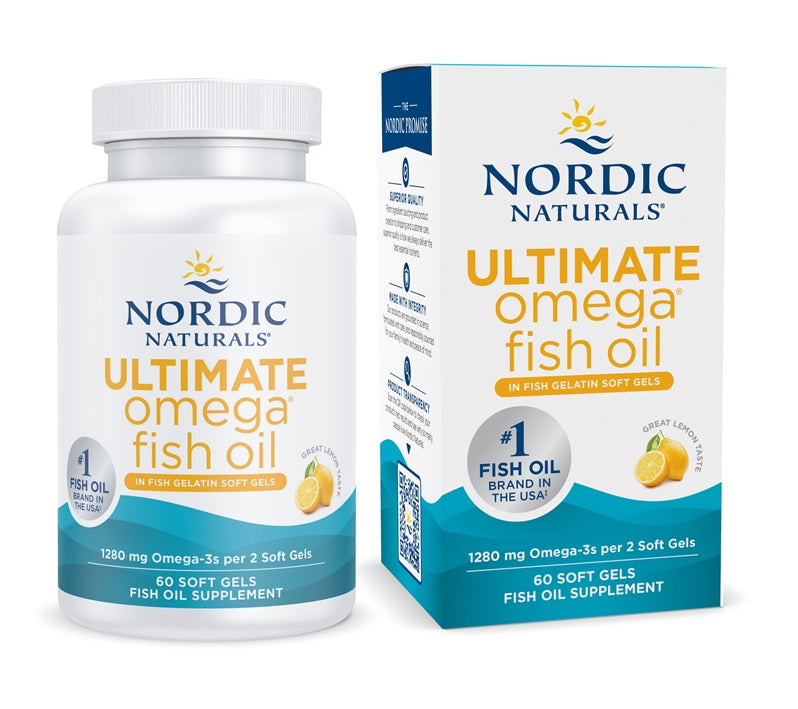 Ultimate Omega in Fish Gelatin, 1280mg Lemon - 60 softgels - Nordic Naturals