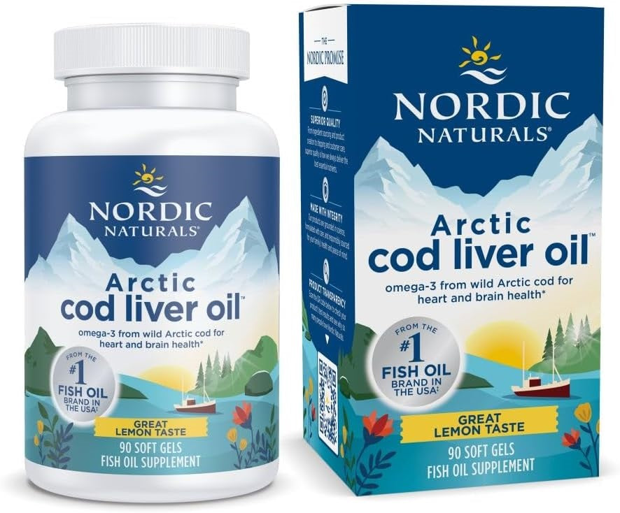 Arctic Cod Liver Oil, 750mg Lemon - 90 softgels - Nordic Naturals