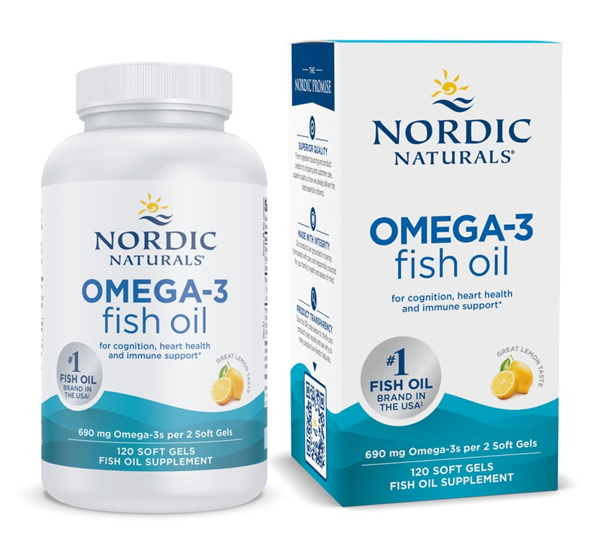 Omega-3, 690mg Lemon (EAN 768990891243) - 120 softgels - Nordic Naturals