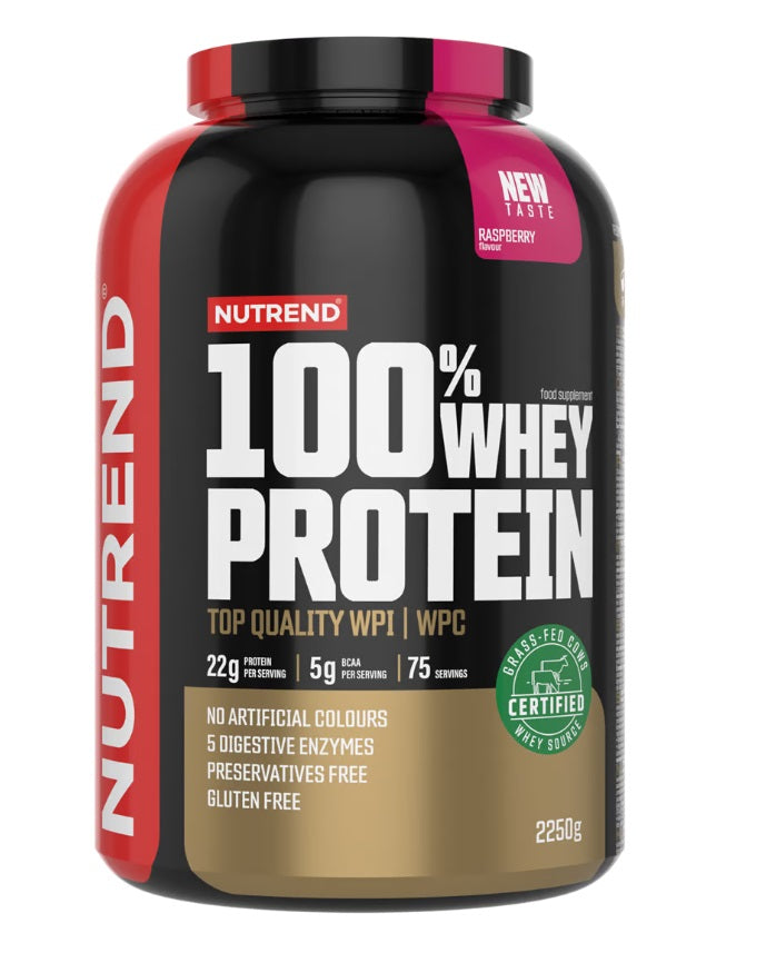 100% Whey Protein, Raspberry - 2250 grams - Nutrend