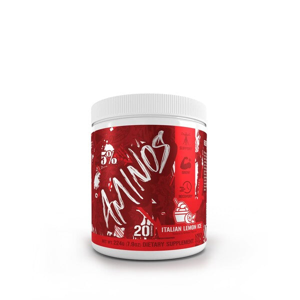 Aminos - Code Red, Italian Lemon Ice - 224 grams - 5% Nutrition