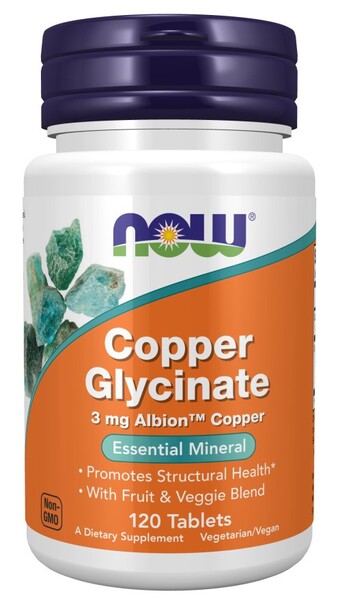 Copper Glycinate - 120 tablets - NOW Foods