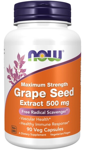 Grape Seed Extract, 500mg Maximum Strength - 90 vcaps - NOW Foods