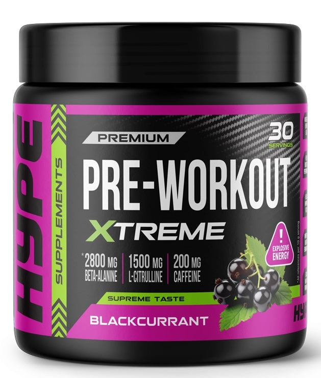 Pre-Workout Xtreme, Blackcurrant - 300 grams - Hype