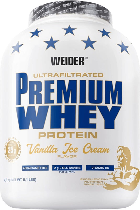 Premium Whey, Vanilla Ice Cream - 2300 grams - Weider