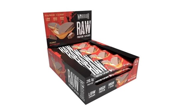 Raw Protein Flapjack, Peanut Butter Cup - 12 bars - Warrior
