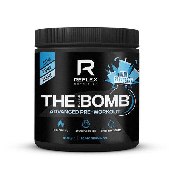 The Muscle Bomb, Blue Raspberry - 400 grams - Reflex Nutrition