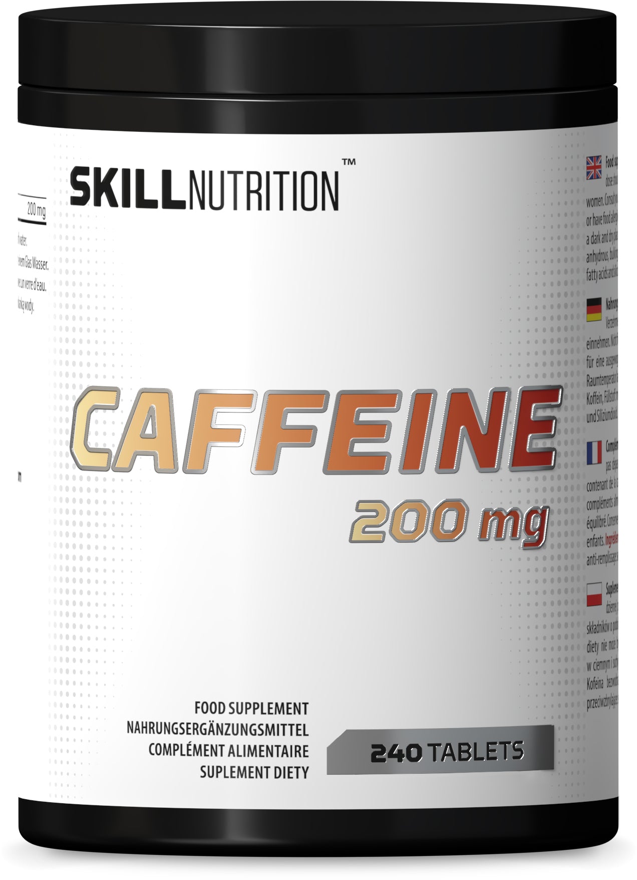 Caffeine, 200mg - 240 tablets - Skill Nutrition