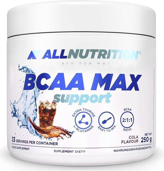 BCAA Max Support, Cola - 250 grams - Allnutrition
