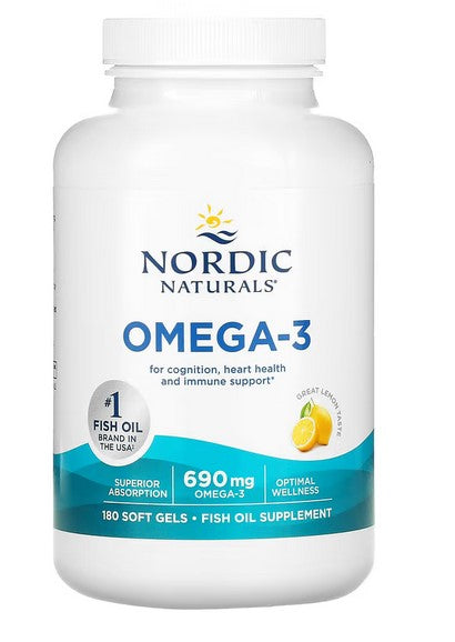 Omega-3, 690mg Lemon - 180 softgels - Nordic Naturals