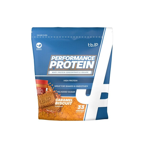 Performance Protein, Caramel Biscuit - 1000 grams - Trained by JP